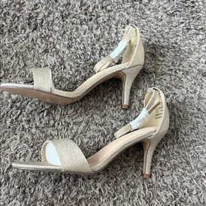 Elegant Gold High Heel Sandals